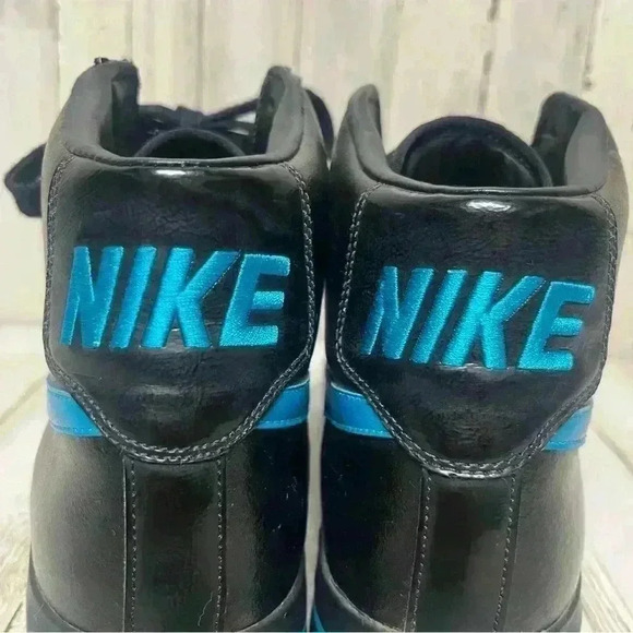 Nike Sweet Classic High Patent Black Turquiose size 9 - Picture 6 of 9